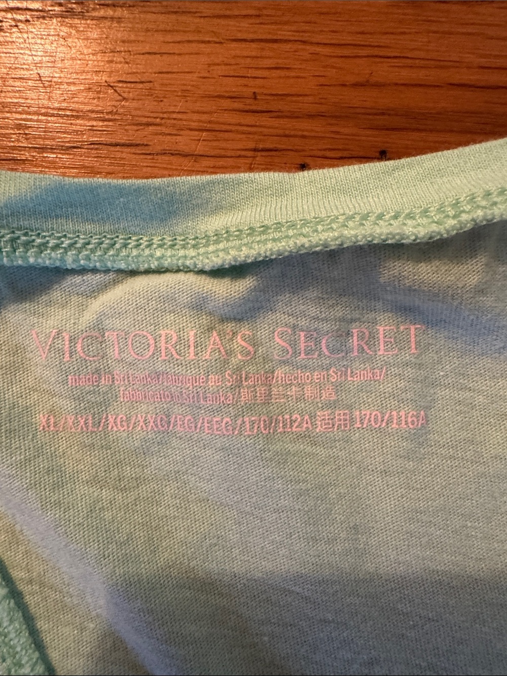 🐷🆕 Victoria's Secret Mint Green 100% Cotton Racerback Maxi Sleep Dress - Picture 4 of 10